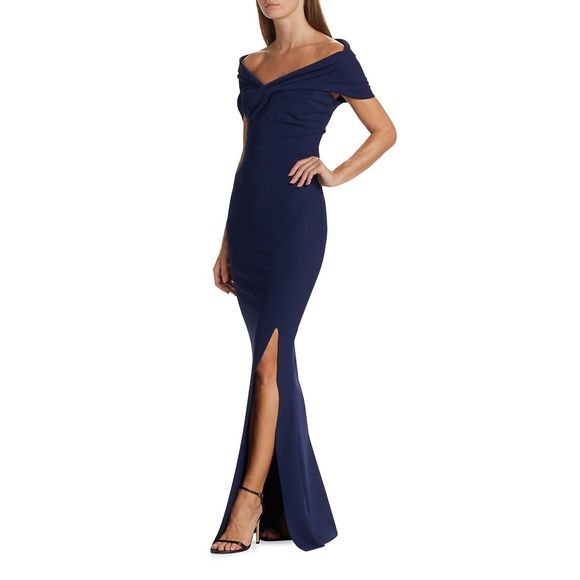 Chiara Boni La Petite Robe Stretch Jersey Benje Fishtail Gown US 6 $995 - Picture 2 of 12